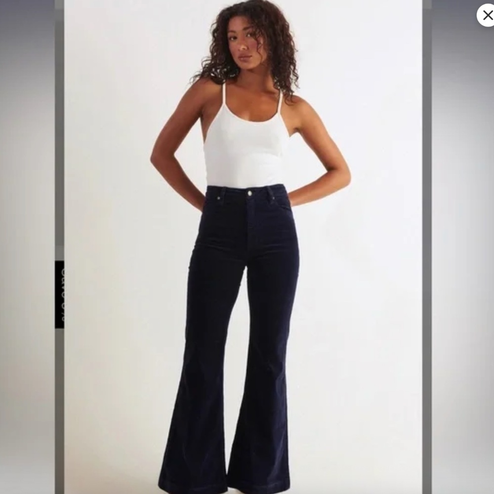 ROLLA'S Deep Navy High-Rise Flare Jeans